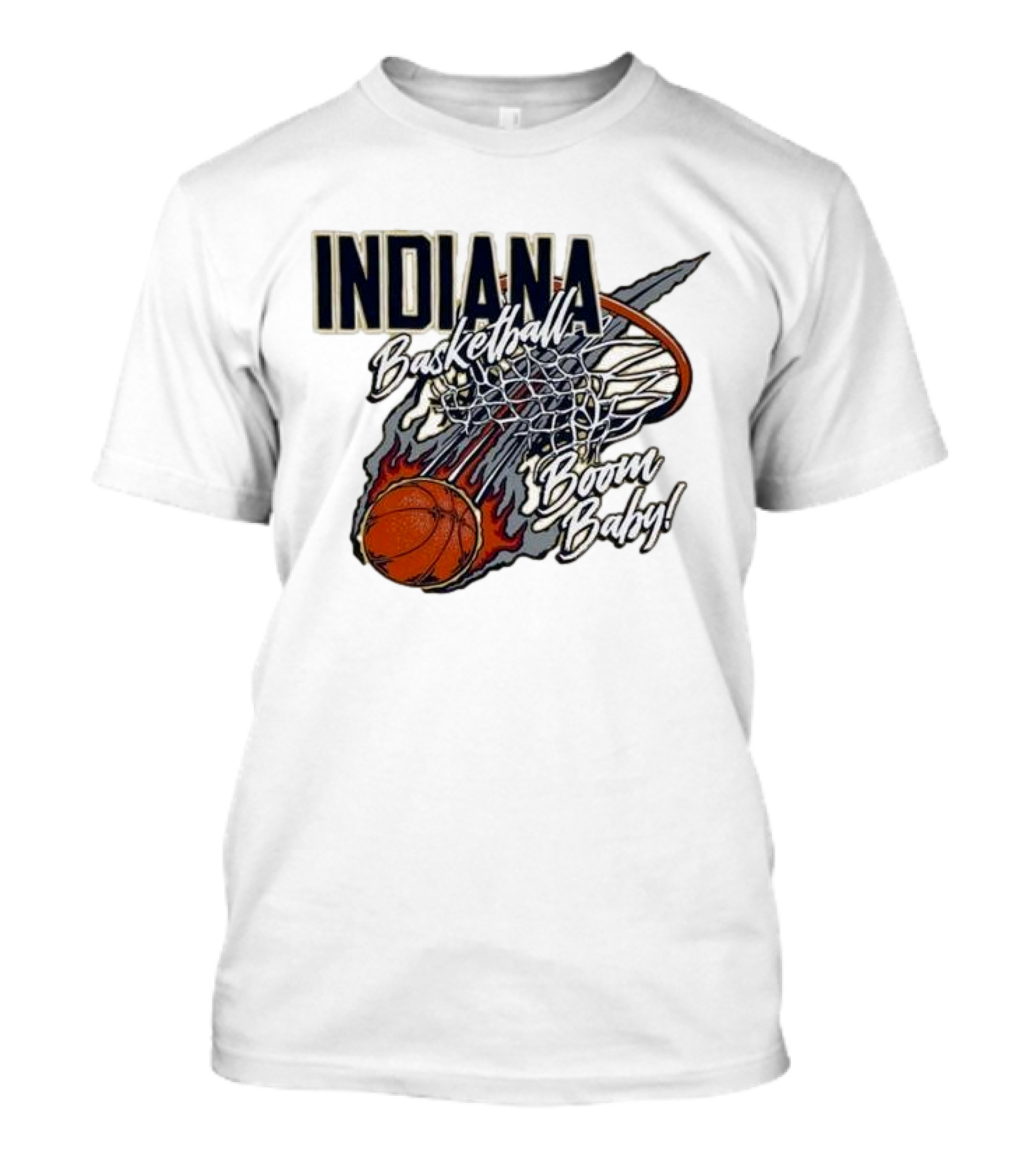 Indiana Pacers Basketball Boom Baby Fireball Slam Dunk T-Shirt