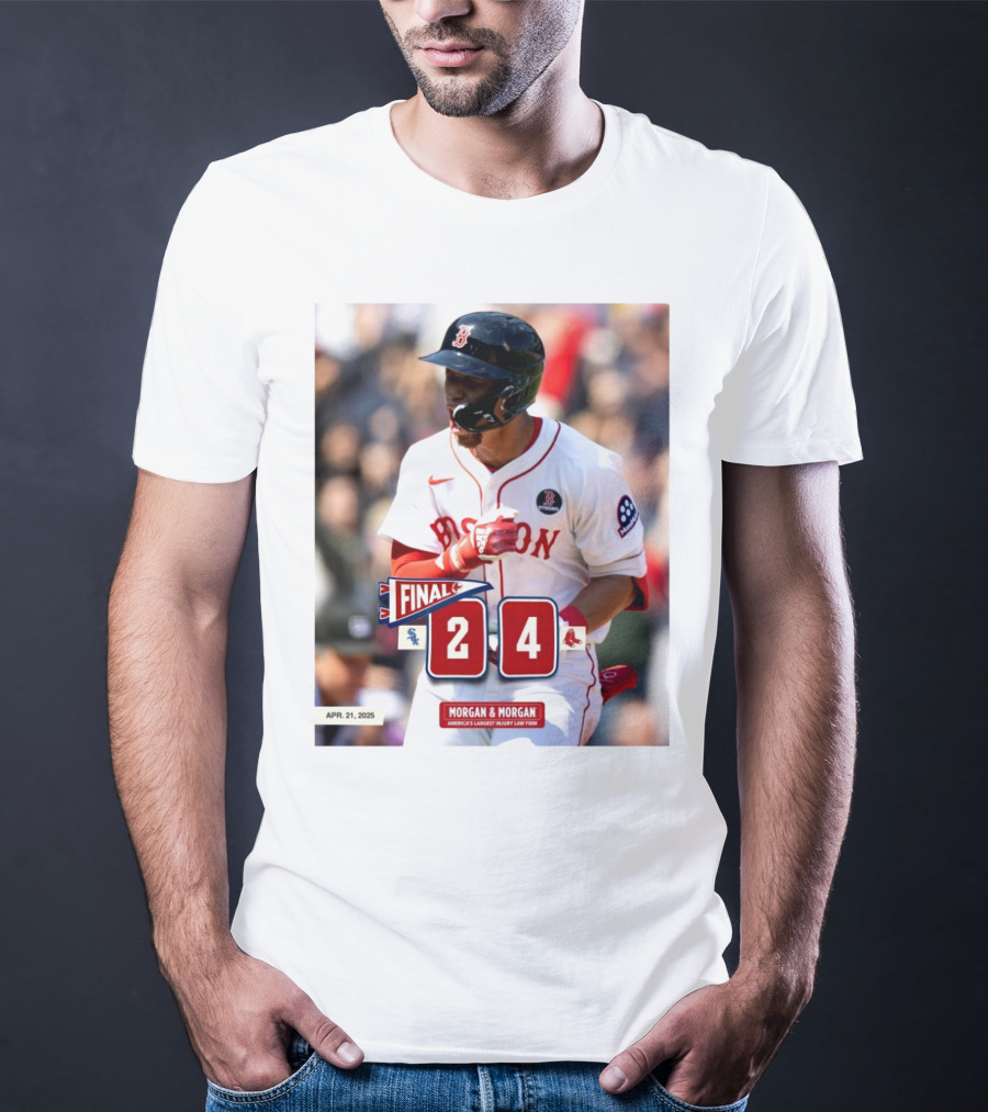 Boston Red Sox Victory Over Chicago White Sox 4-2 Marathon Monday Apr 21 2025 T-Shirt