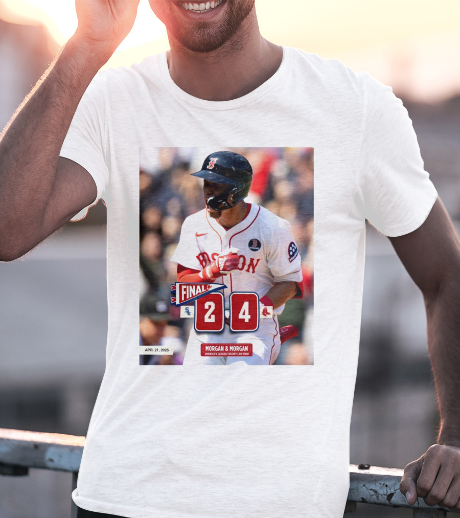 Boston Red Sox Victory Over Chicago White Sox 4-2 Marathon Monday Apr 21 2025 T-Shirt