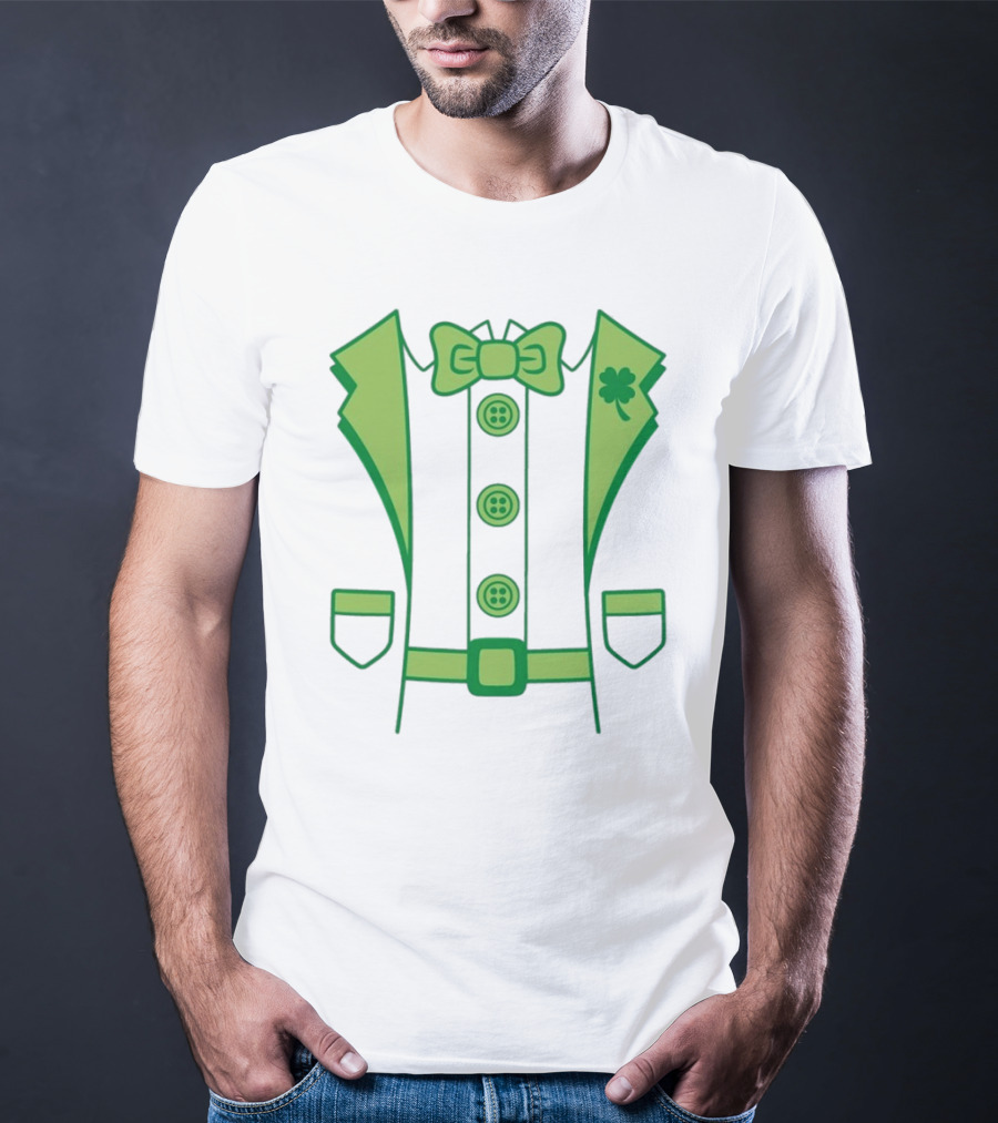Leprechaun Suit With Bowtie And Shamrock St Patty’s Day T-Shirt