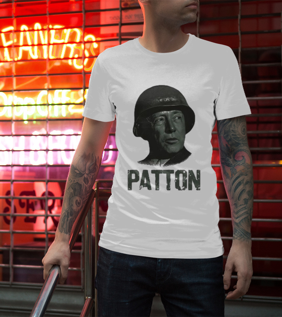 Jake Shields General Patton Helmet Portrait T-Shirt