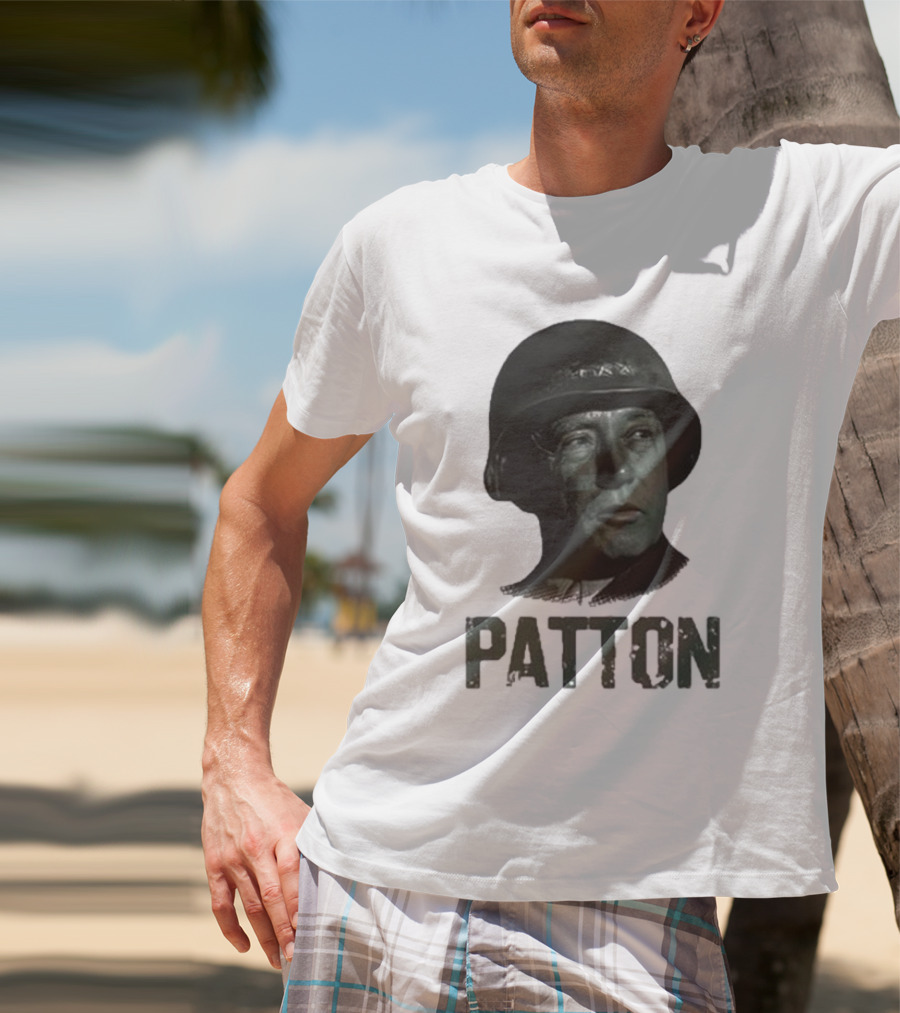 Jake Shields General Patton Helmet Portrait T-Shirt