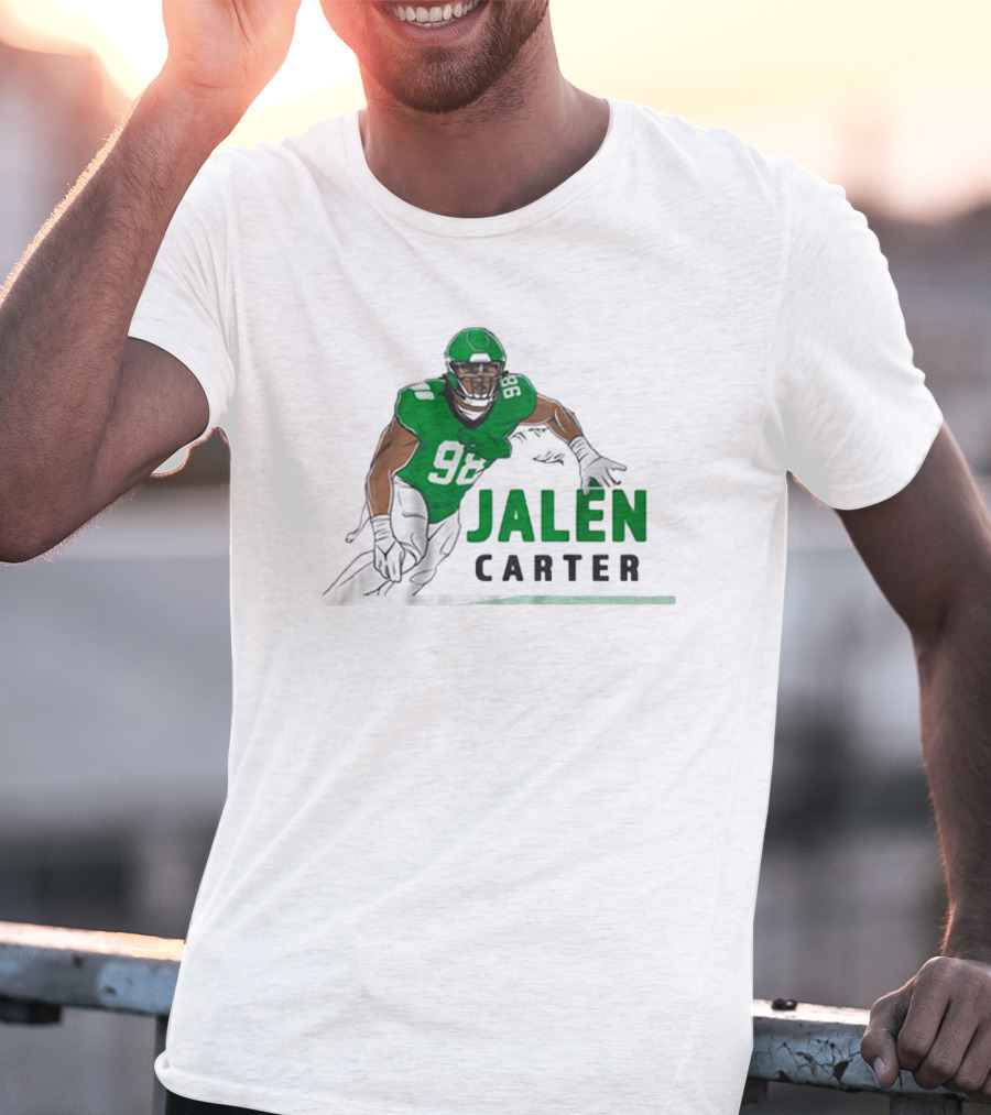 Jalen Carter 98 Philadelphia Eagles Big Dawg Pose NFL T-Shirt