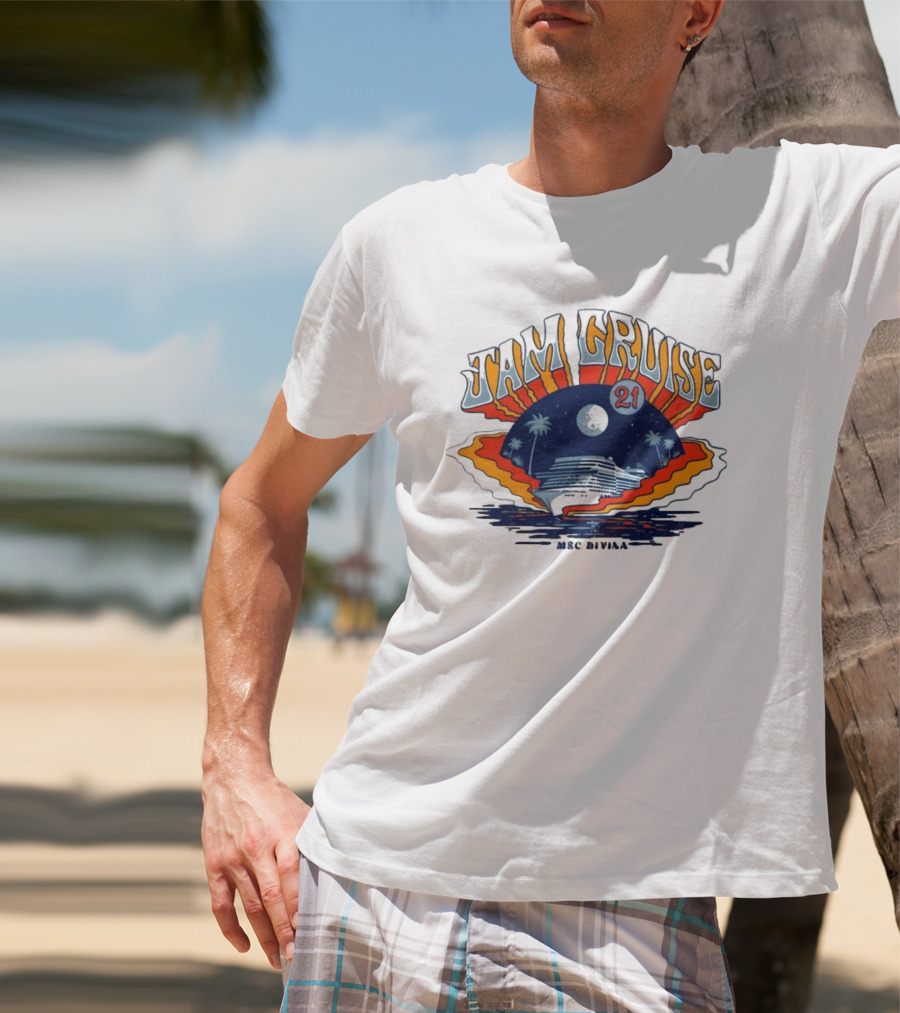 Jam Cruise 21 Tropical Moonlit Ocean Adventure 2025 T-Shirt