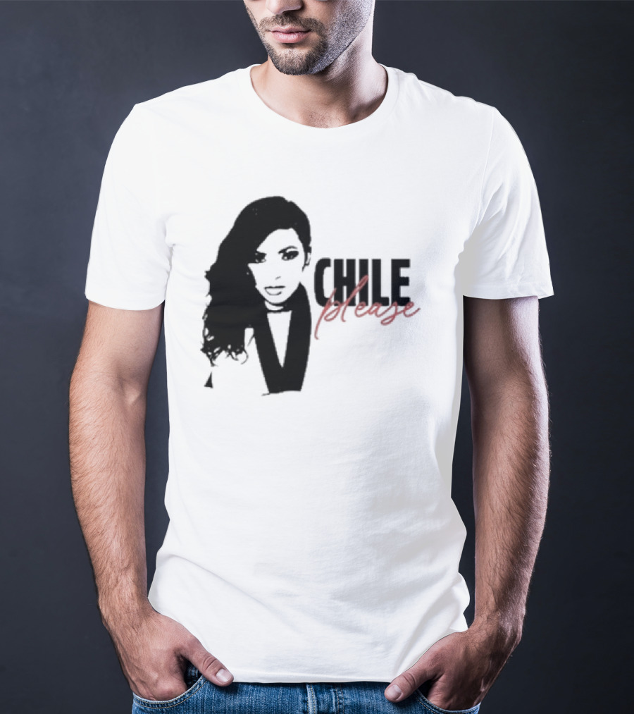 Jasmine Crockett Chile Please Silhouette Textured Portrait T-Shirt