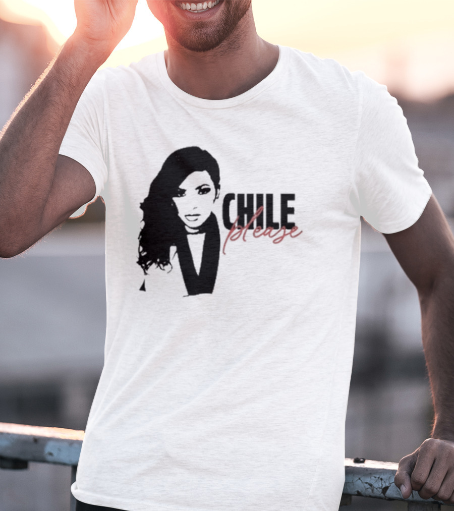 Jasmine Crockett Chile Please Silhouette Textured Portrait T-Shirt