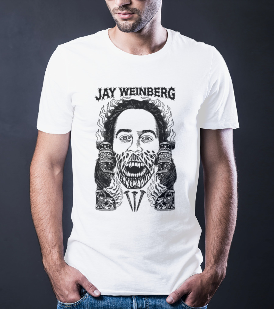 JW X Death Traitors Collab Masked Face And Skeletal Hands T-Shirt