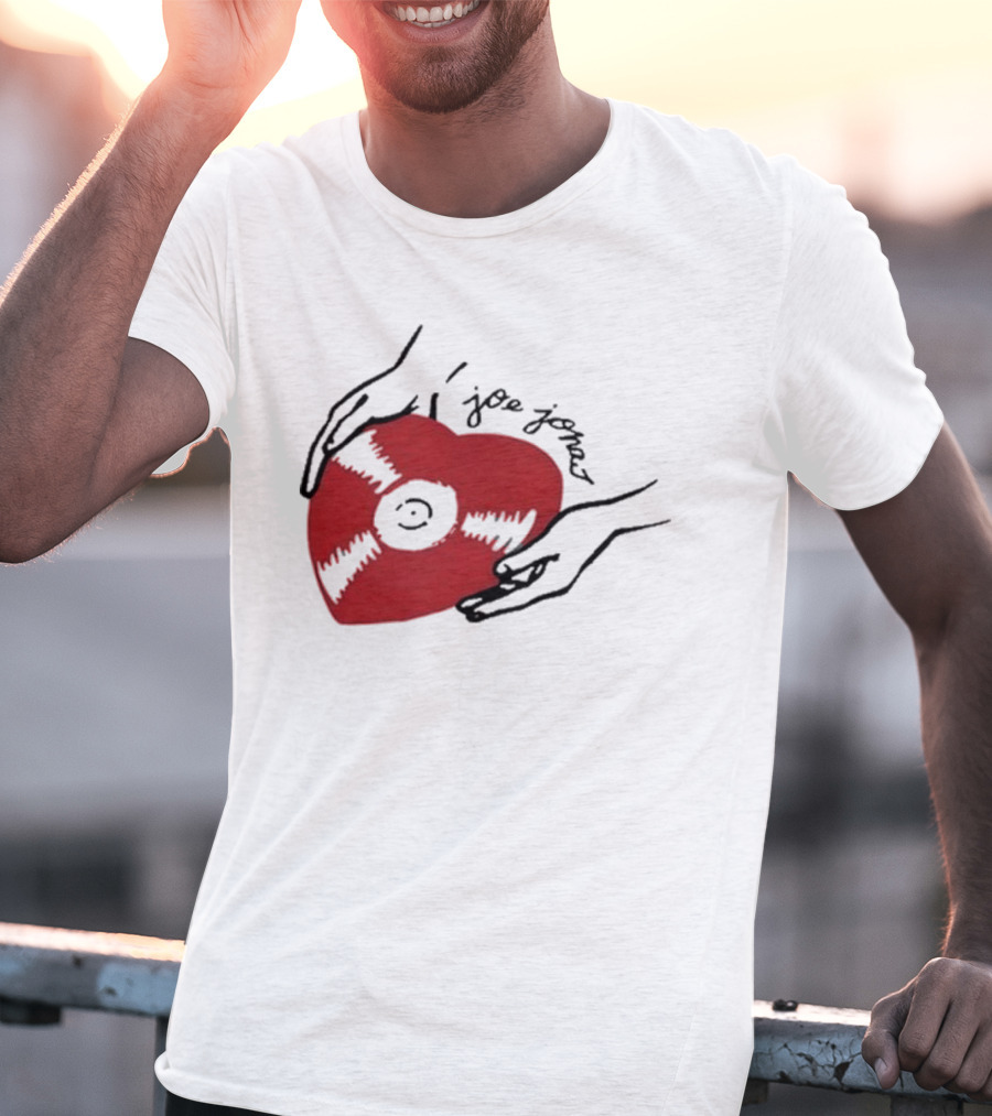 Joe Jonas Vinyl Heart Record T-Shirt