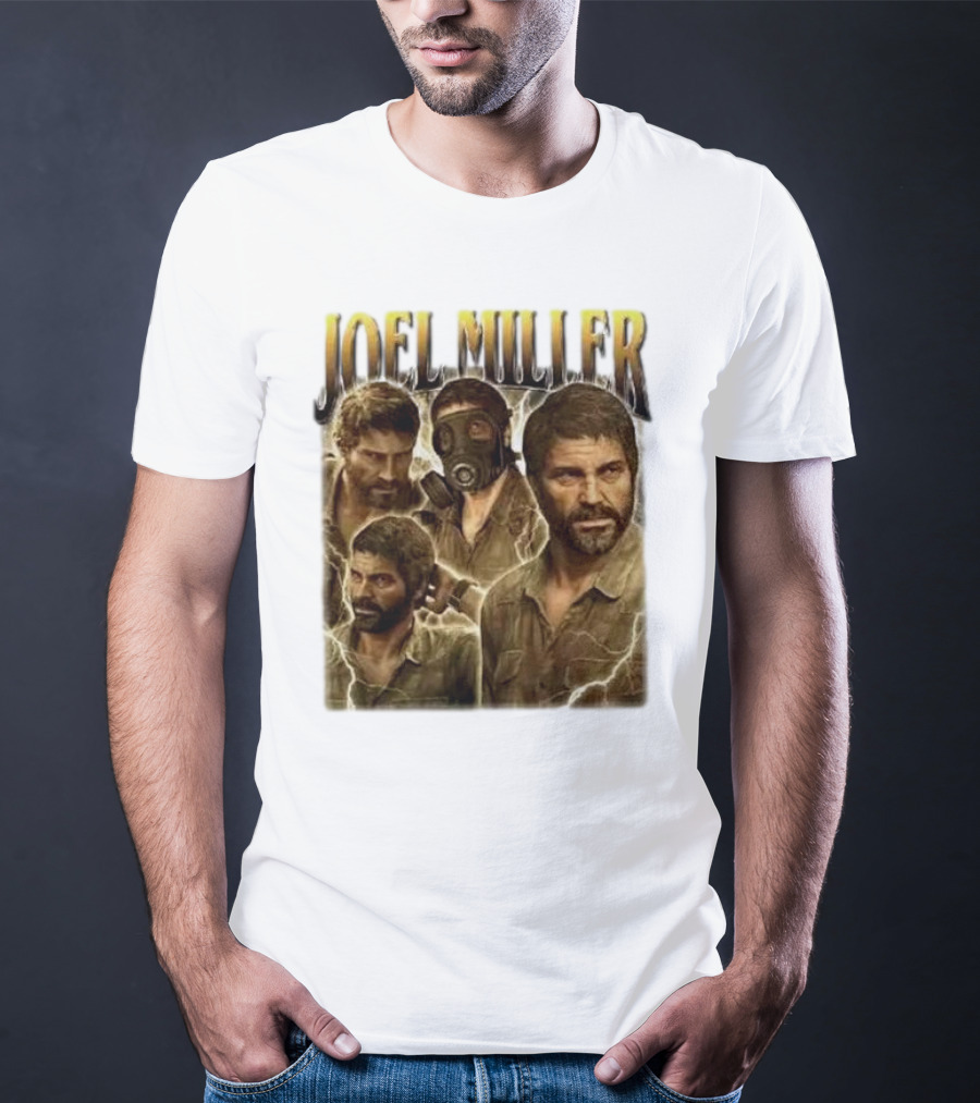 Joel Miller The Last Of Us Vintage Style Character Art T-Shirt