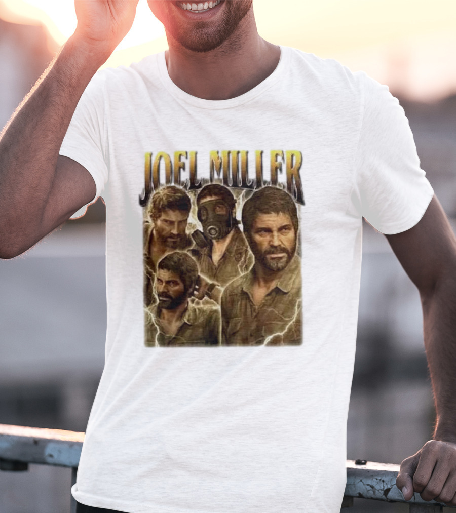 Joel Miller The Last Of Us Vintage Style Character Art T-Shirt