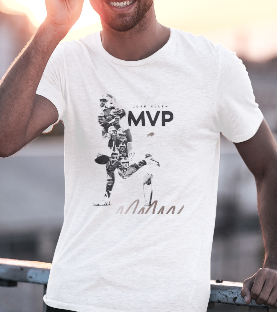 Josh Allen Buffalo Bills MVP Honors Iconic Running Pose T-Shirt