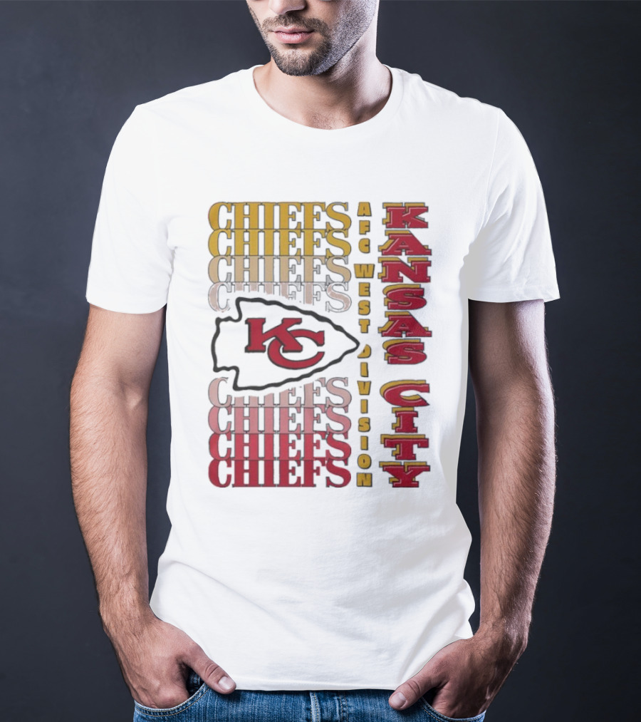 Kansas City Chiefs AFC West Division Kansas City Chiefs Logo KC Chiefs T-Shirt