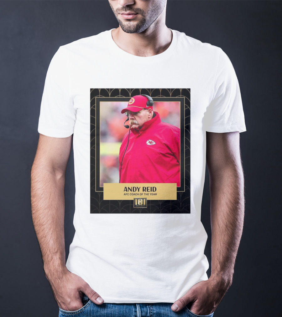 Kansas City Chiefs Andy Reid AFC Coach Of The Year 101 Awards T-Shirt