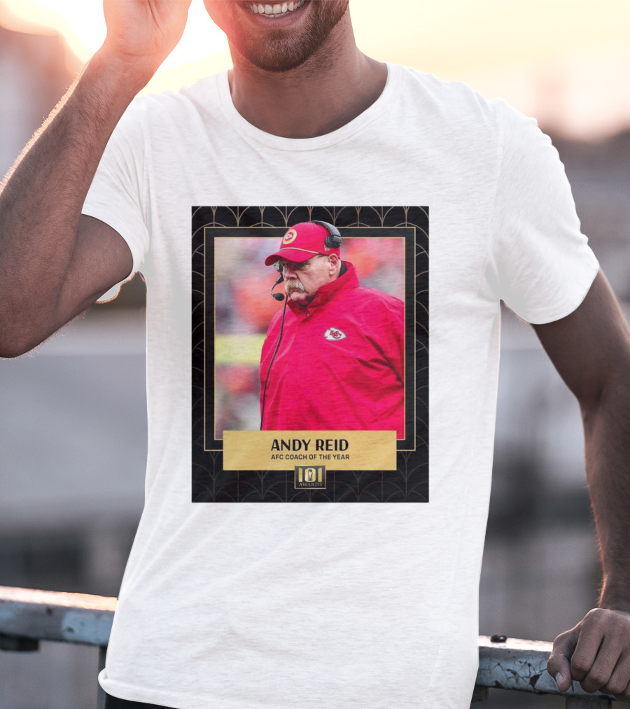 Kansas City Chiefs Andy Reid AFC Coach Of The Year 101 Awards T-Shirt
