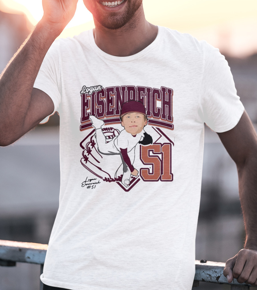 Eisenreich Baseball 51 Logan 2025 Sports Illustration T-Shirt