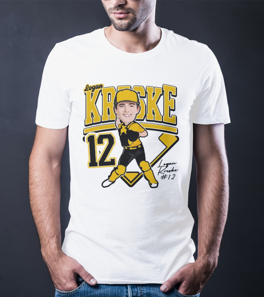 Logan Kreske Baseball 12 2025 Player Illustration T-Shirt