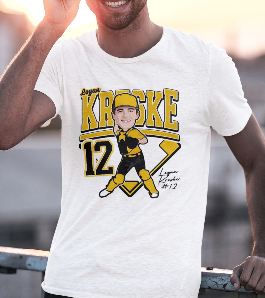 Logan Kreske Baseball 12 2025 Player Illustration T-Shirt