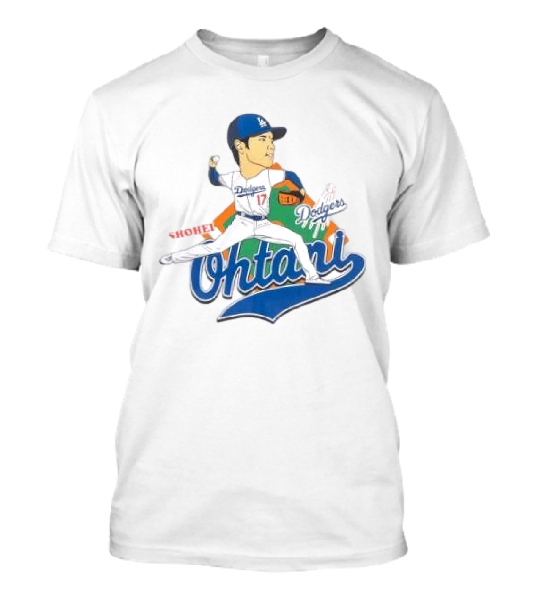 Los Angeles Dodgers Shohei Ohtani Cartoon Player Dodgers Ohtani T-Shirt