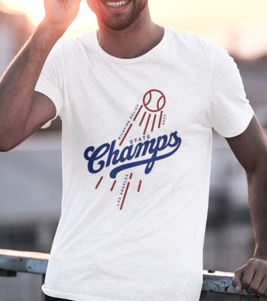 Los Angeles State Champs Wildfire Relief Dodgers 2025 T-Shirt