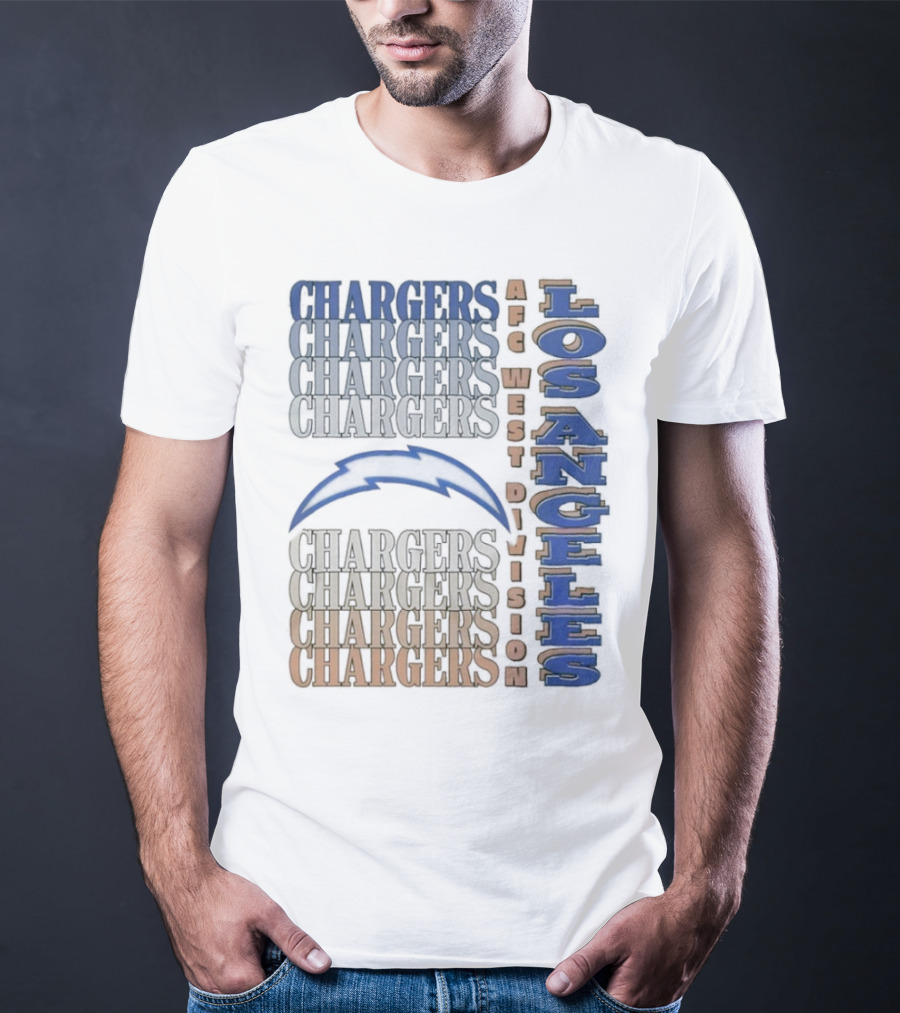 Los Angeles Chargers AFC West Division Chargers Bolt T-Shirt