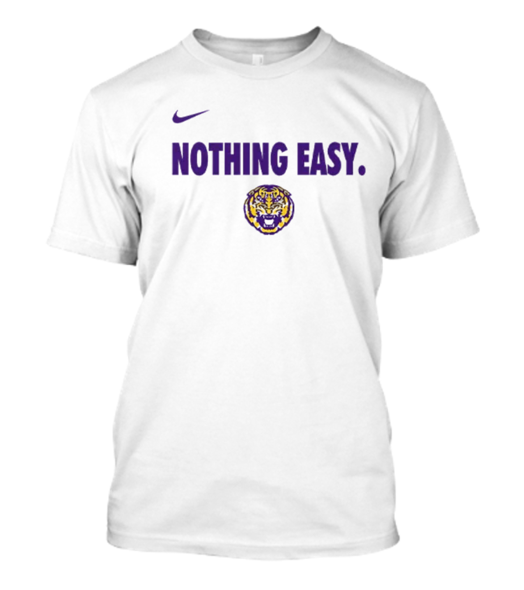 Nike LSU Tigers Nothing Easy Tiger Head T-Shirt