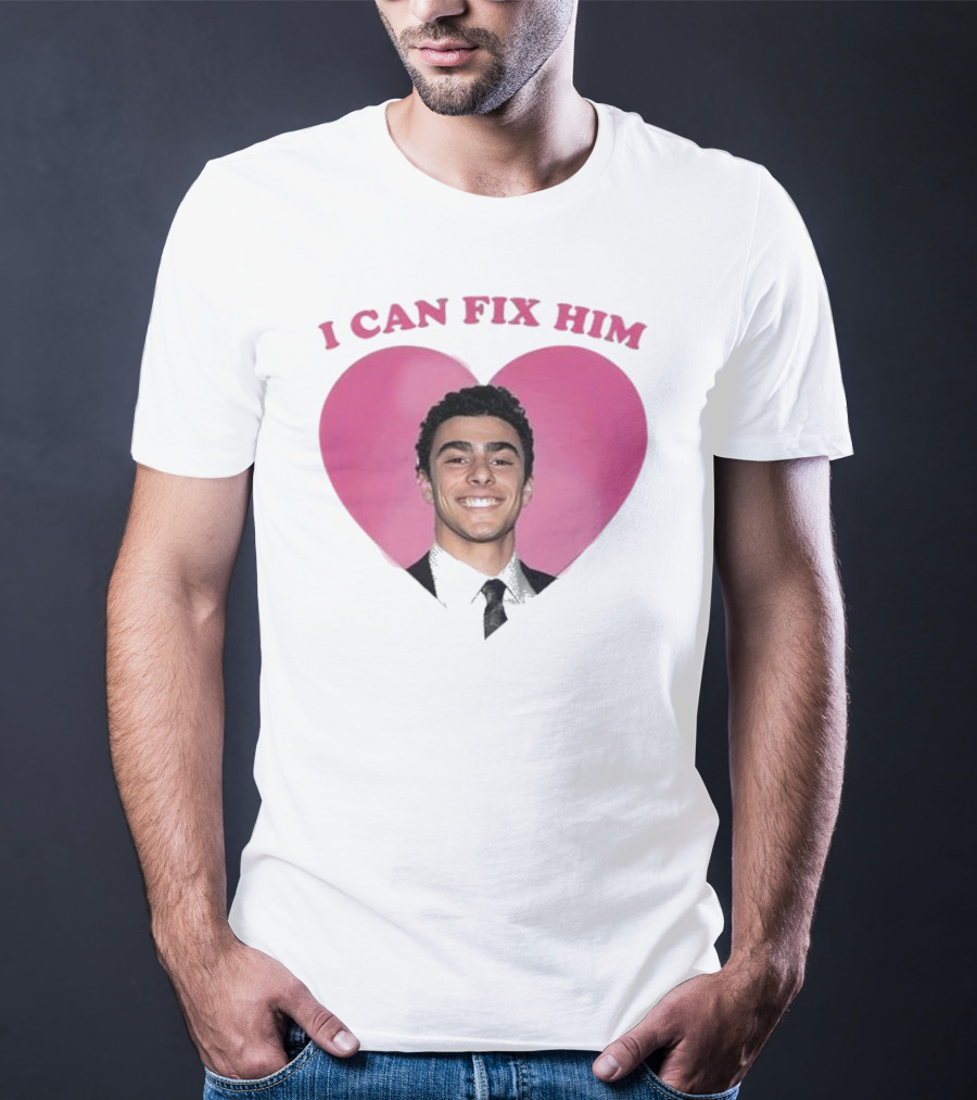 Luigi Mangione I Can Fix Him Pink Heart Background T-Shirt