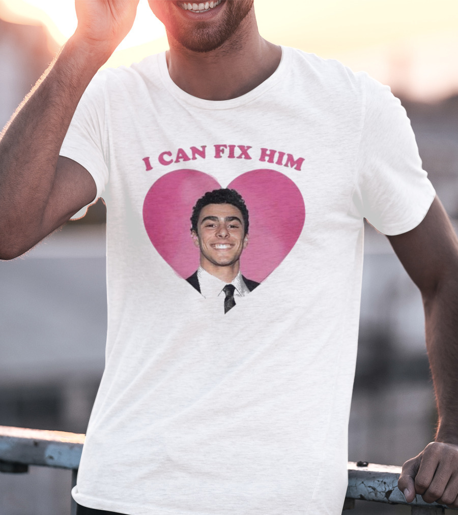 Luigi Mangione I Can Fix Him Pink Heart Background T-Shirt