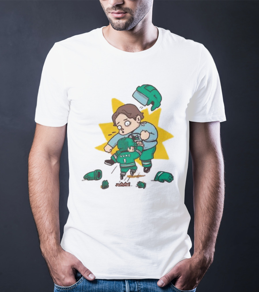 Mack Attacked Macklin Celebrini San Jose Sharks Cartoon Fight T-Shirt