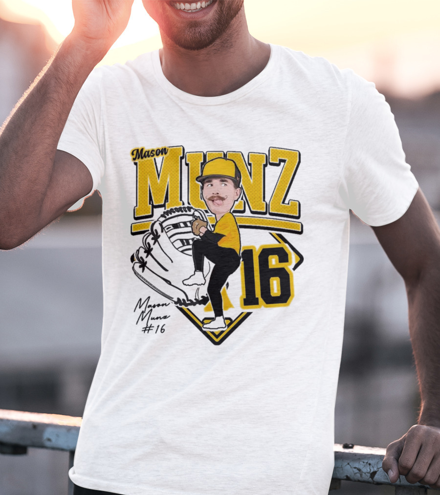 Mason Munz Baseball 2025 Player 16 Caricature T-Shirt