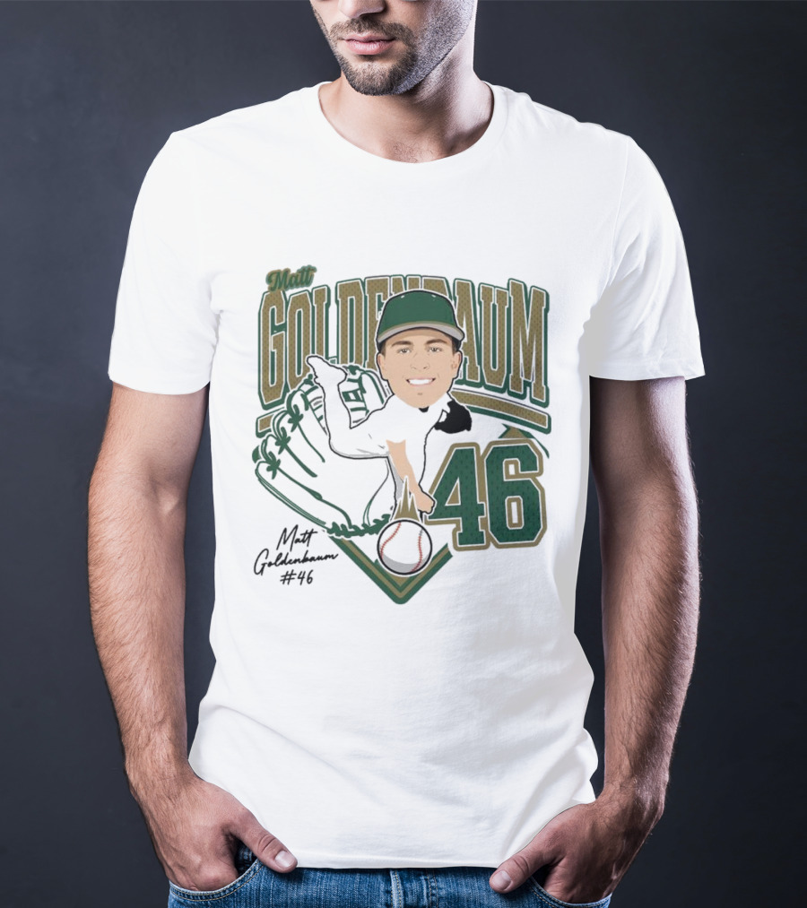 Matt Goldenbaum 46 Baseball Glove Illustration 2025 T-Shirt