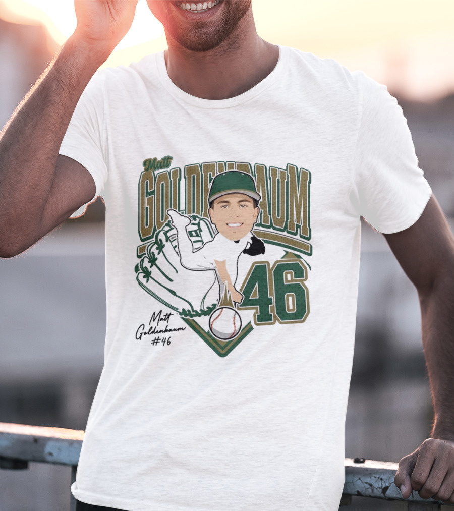 Matt Goldenbaum 46 Baseball Glove Illustration 2025 T-Shirt