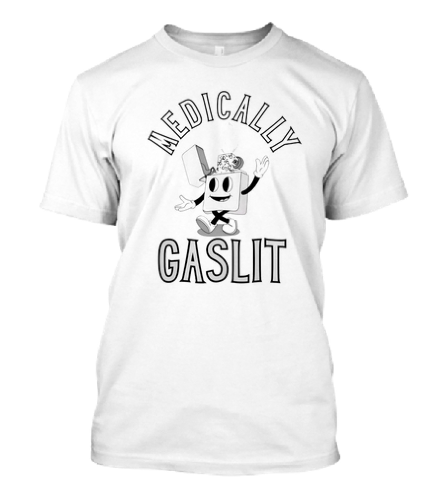 Medically Gaslit Lit Candle Illustration T-Shirt
