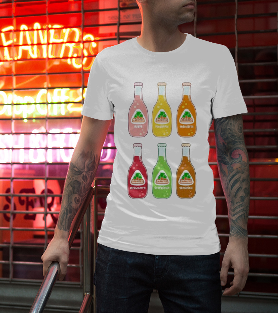 Jarritos Soda Bottle Guava Pineapple Mandarin Strawberry Grapefruit Tamarind T-Shirt