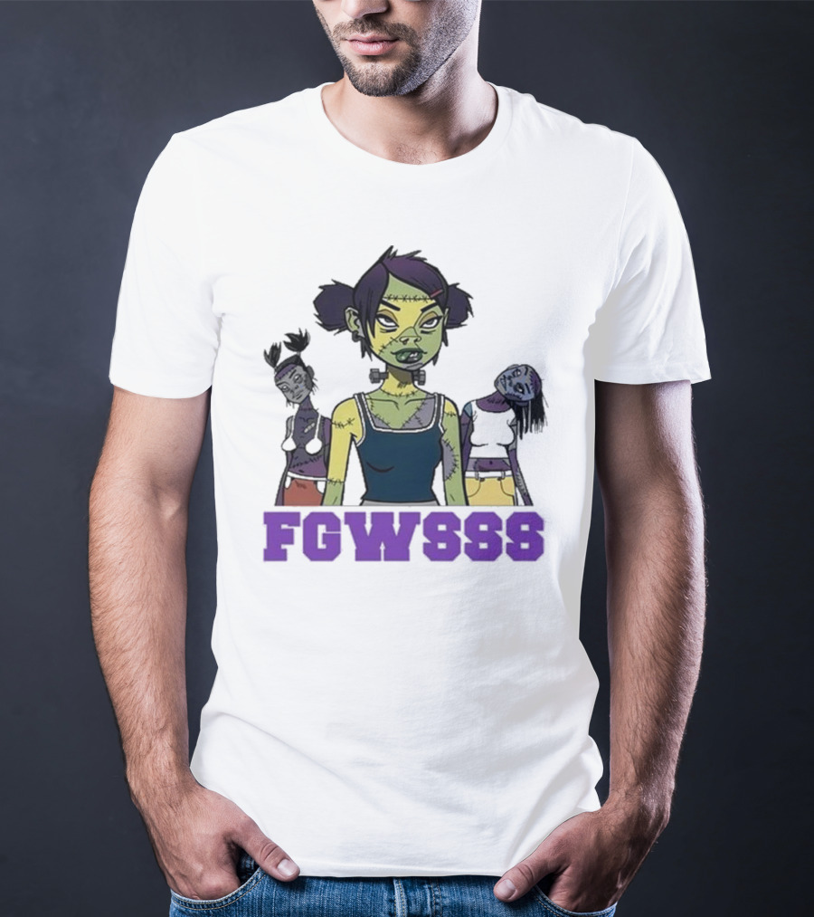 Mindless Self Indulgence FGWSSS Zombie Character With Purple Text T-Shirt