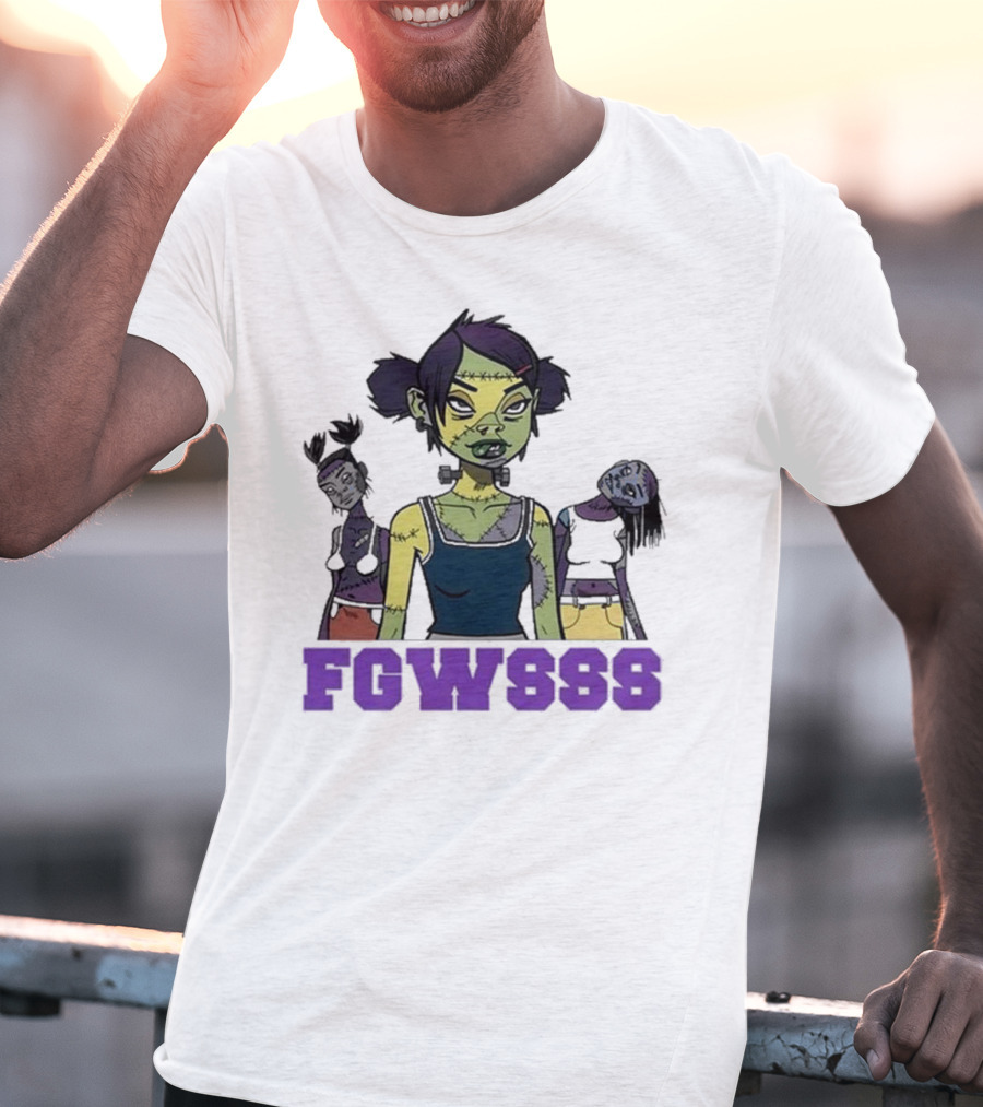Mindless Self Indulgence FGWSSS Zombie Character With Purple Text T-Shirt