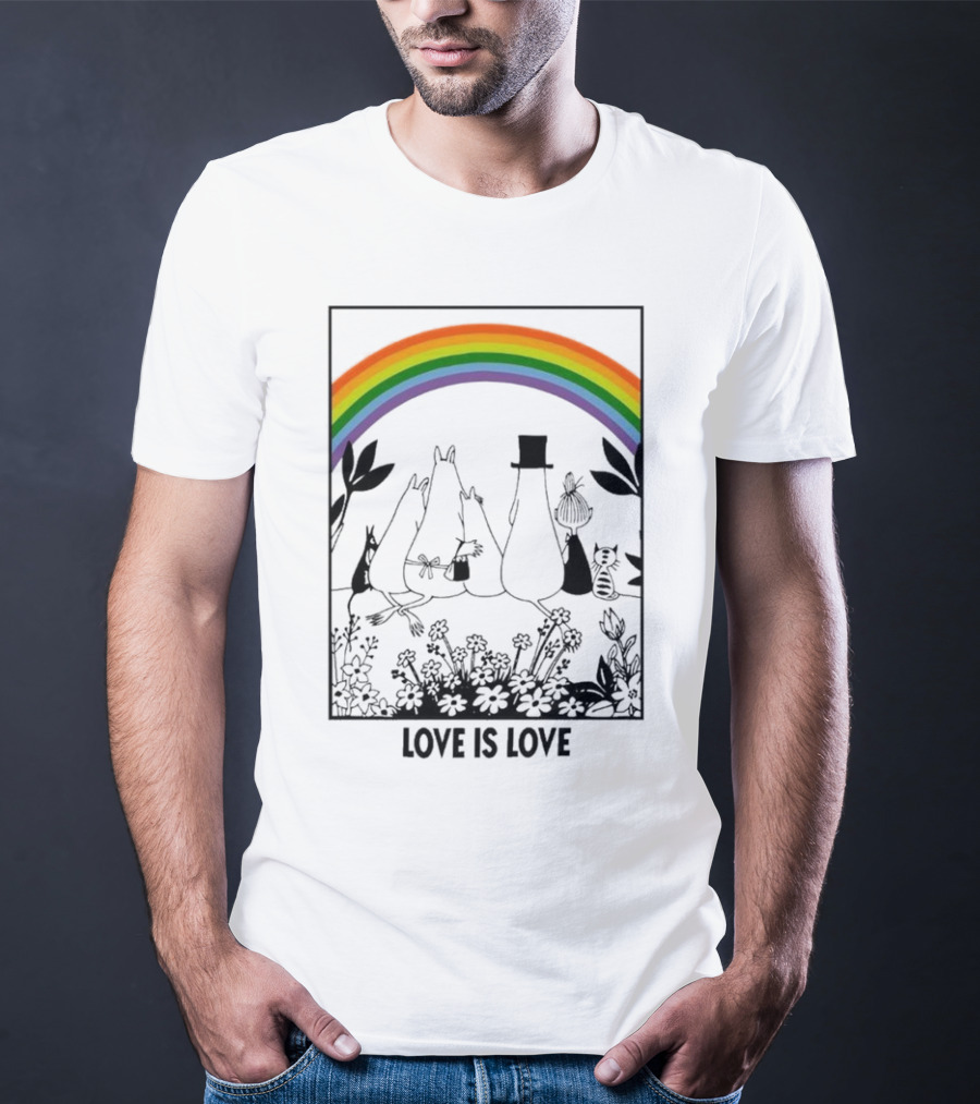 Moomin Rainbow Pride Love Is Love T-Shirt
