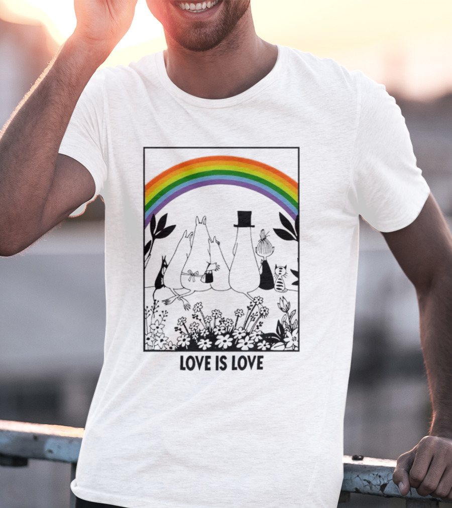 Moomin Rainbow Pride Love Is Love T-Shirt
