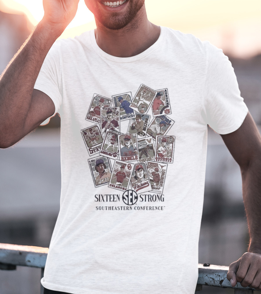 Sister Strong Southeastern Conference Vintage Baseball Cards T-Shirt