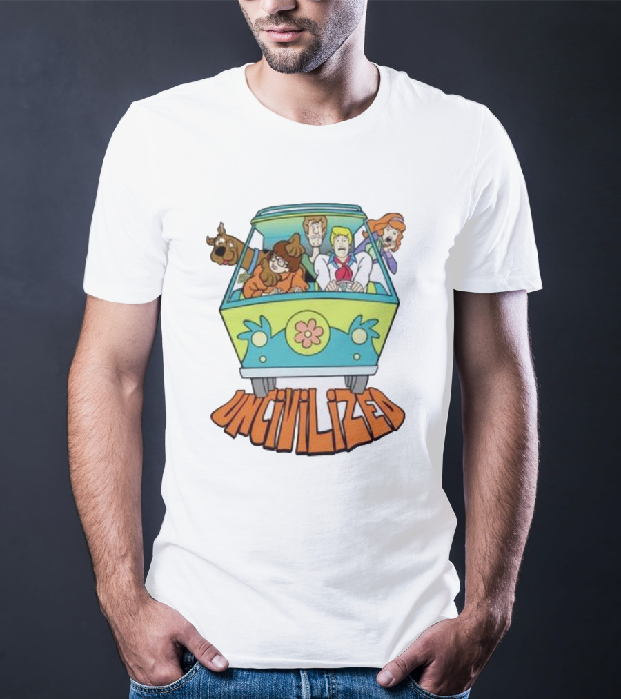 Mystery Machine Scooby-Doo Uncivilized Driving Adventure T-Shirt