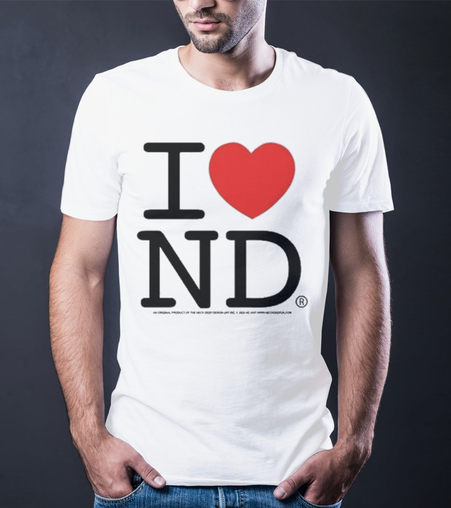 Neck Deep I Love ND Red Heart Graphic T-Shirt