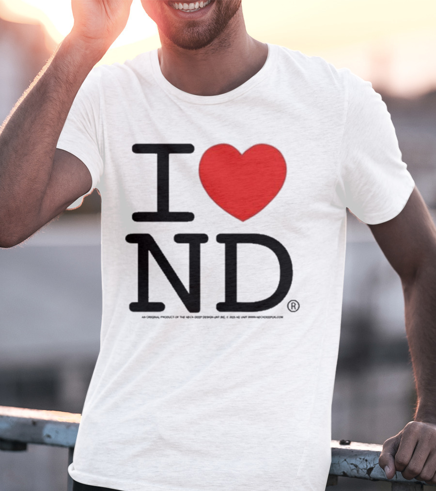 Neck Deep I Love ND Red Heart Graphic T-Shirt