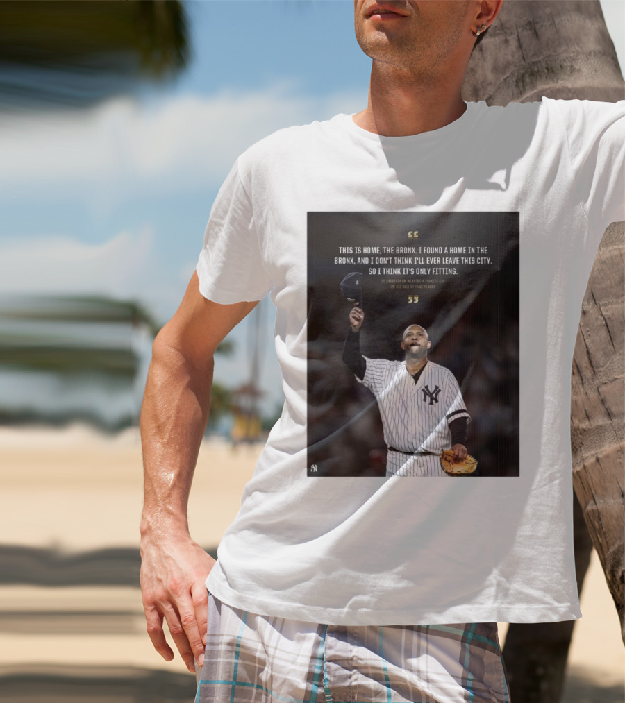 New York Yankees CC Sabathia This Is Home The Bronx Hall Of Fame Plaque T-Shirt