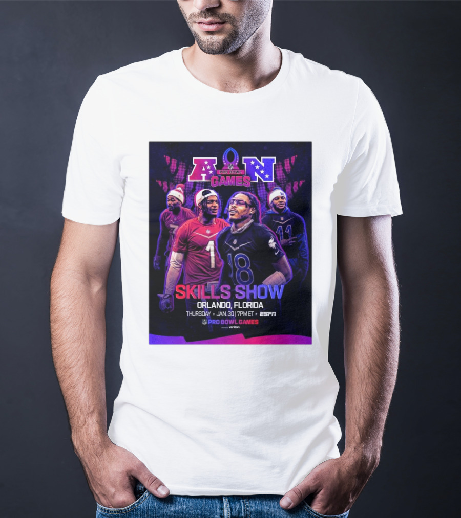 NFC And AFC NFL Pro Bowl Games 2025 Skills Show Orlando Florida January 30 ESPN T-Shirt