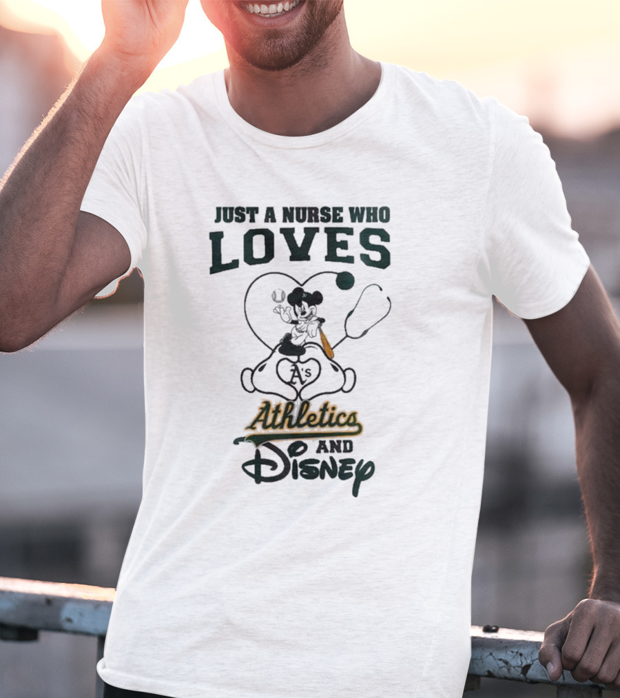 Oakland Athletics Disney Just A Nurse Who Loves Baseball 2025 T-Shirt