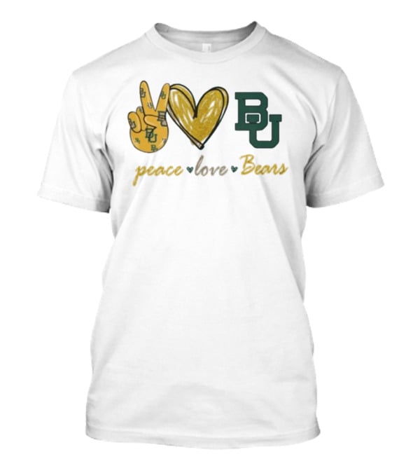 Peace Love BU Bears T-Shirt