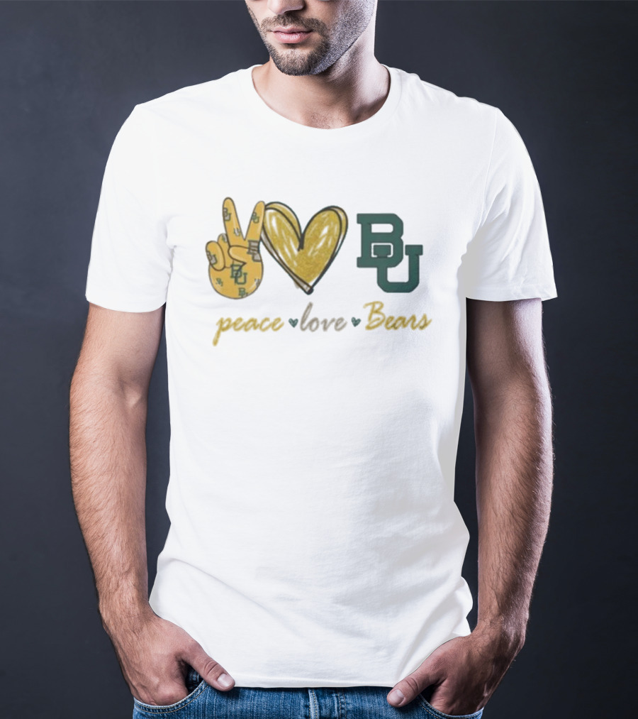 Peace Love BU Bears T-Shirt