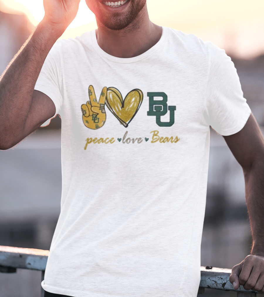 Peace Love BU Bears T-Shirt