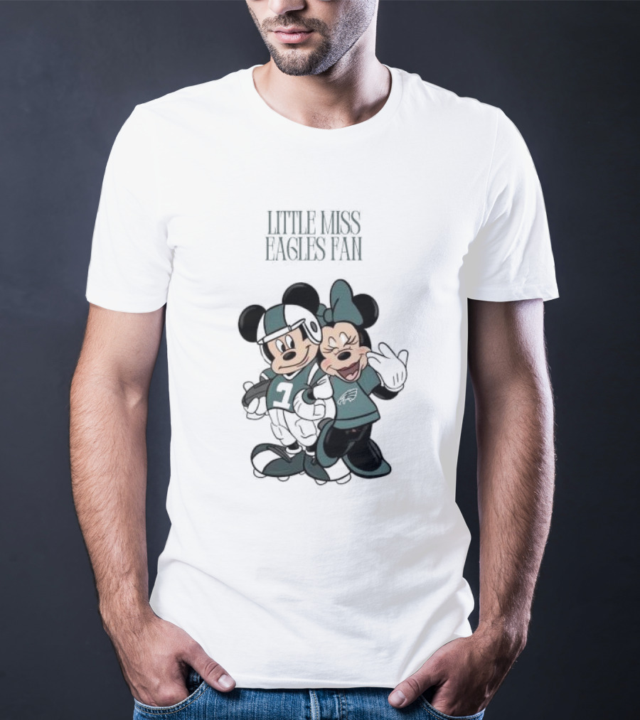 Philadelphia Eagles Mickey And Minnie Little Liss Eagles Fan T-Shirt