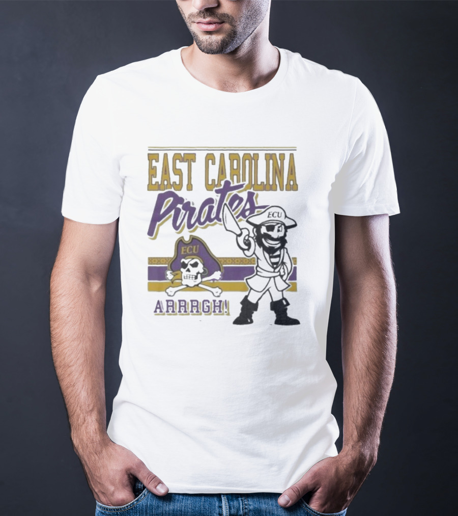 East Carolina Pirates ECU Arrrgh Retro Mascot 2025 T-Shirt