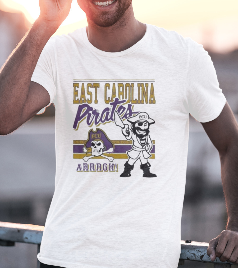 East Carolina Pirates ECU Arrrgh Retro Mascot 2025 T-Shirt